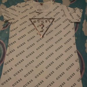 White and Black GUESS Dress